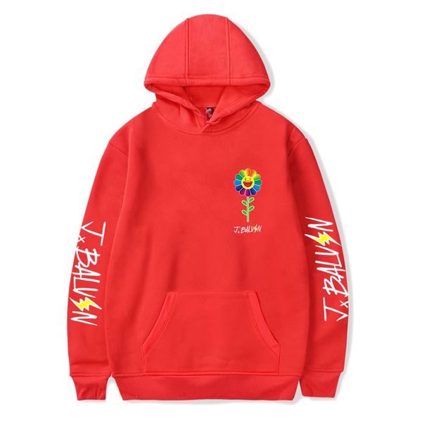 

popular j balvin hoodies sun flowers women long sleeve hooded sweatshirts men's hoodie oversized fashion casual clothes x1022, Black