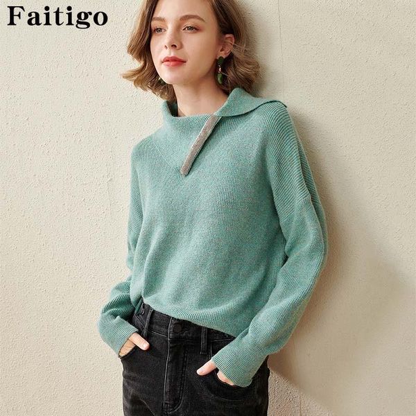 

women sweater and jumper autumn winter solid irregular turn-down collar long sleeve office lady pullovers casual sweaters, White;black