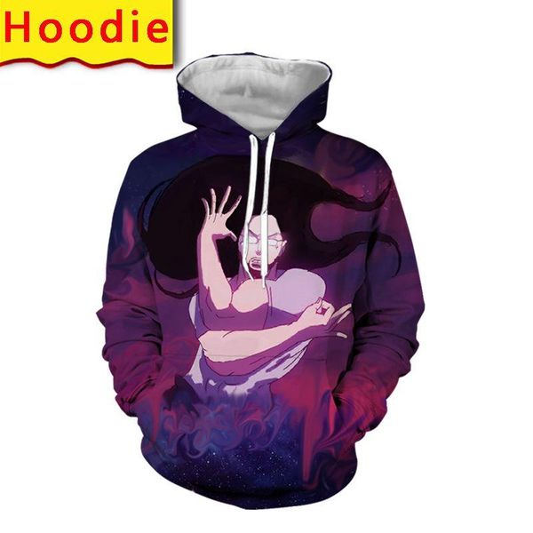 

men's hoodies & sweatshirts cartoon hoodie sweatshirt 3d print men harajuku pullover cool jacket streetwear tee shirt funny pants anime, Black