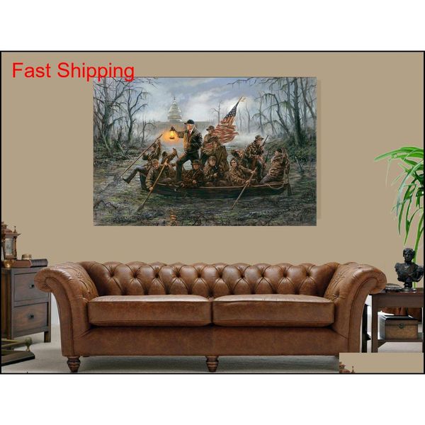 

crossing the swamp, artwork print on canvas modern wall painting for home decor u qylyaj yh_pack
