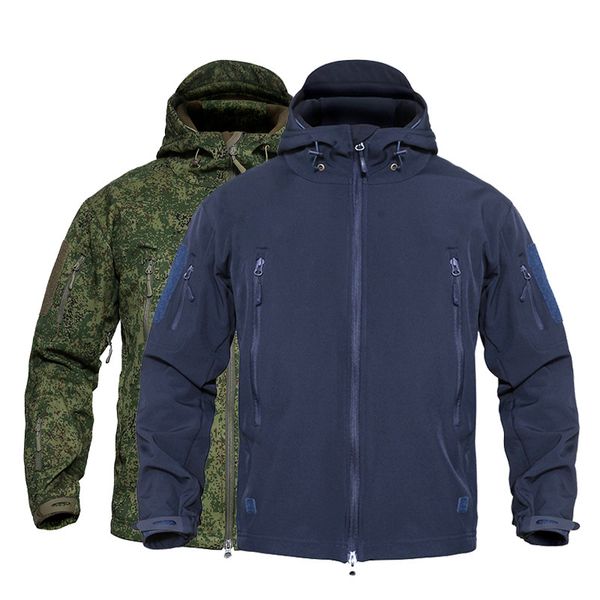 

mege tactical men waterproof camouflage military fleece jacket softshell windbreaker winter army 5xl jaqueta masculino, Black