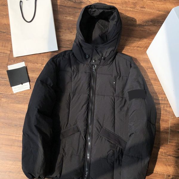 

toney winter jacket cyberpunk windbreaker casual sweatshirt embroidered letters zipper coat windrunn mens down fashion streetwear 2color, Black