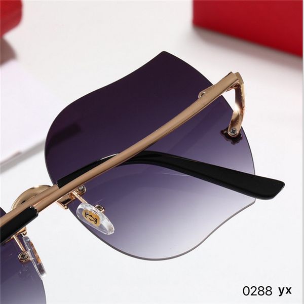 

2020 fashion sport black leopard head glasses men039s square lenses metal frame glasses women039s rimless sunglasses and, White;black