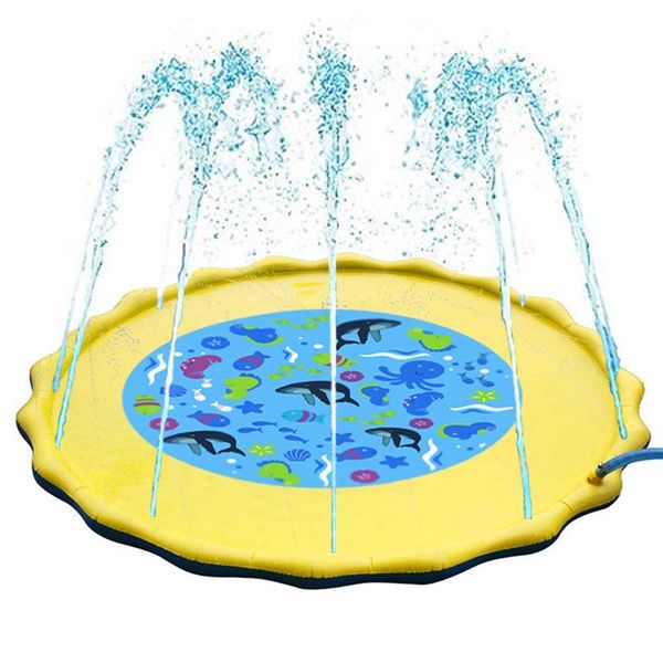 

children's inflatable water playing mat sprinkle splash play mattresses swimming pool toy accessories kids spray wmtssi xhlove