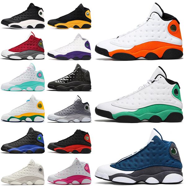 

2021 high jumpman 13 13s og basketball shoes xiii starfish lucky green flint mens women court purple retro athletic sneakers, White;red