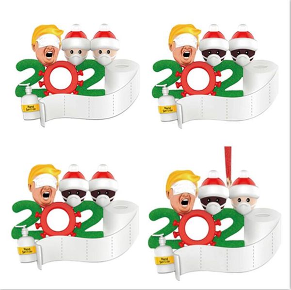 

рождественская елка украшения 2020 карантин с маска для лица donald trump туалетная бумага дезинфицирующее средство для рук pendents игрушка