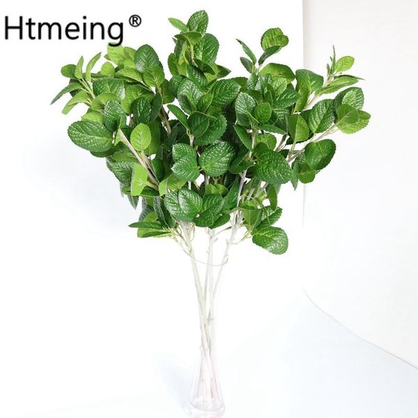 

decorative flowers & wreaths artificial peppermint leaf bunch simulation green leaves branches mint greenery home wedding party decorations