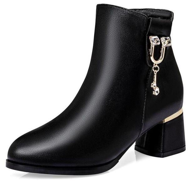 

riding boots women 2020 autumn and winter new women's boots thick heel women's fashion high heel casual shoes, Black