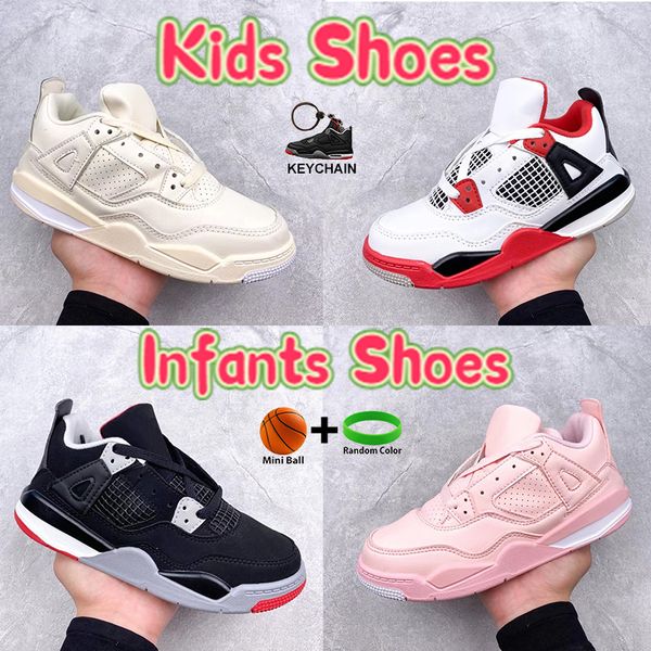 

sneakers 4 4s kids basketball shoes fire red university blue ps sail pink pure money lava infants men women designer trainers eur 28-35
