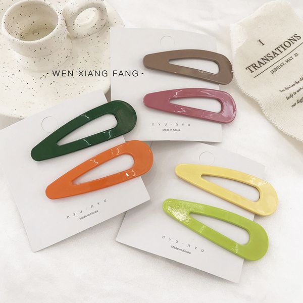 

candy elegant candy color glossy acrylic barrettes country bb clip womens fashion design, Golden;white