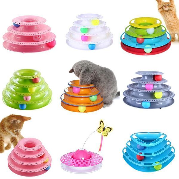 

pet toys cat track ball dish funny disk interactive amusement plate cat toy game play disc turntable toy supplies #l1