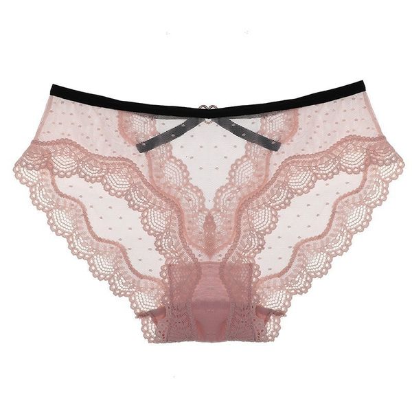 

and provocative girl's lace mid waist briefs, Black;pink