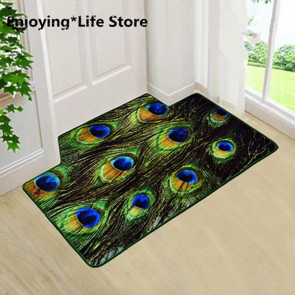 

carpets area rug sets multi-size indoor outdoor doormats peacock feather floor mat non-slip carpet bathroom living room bedroom