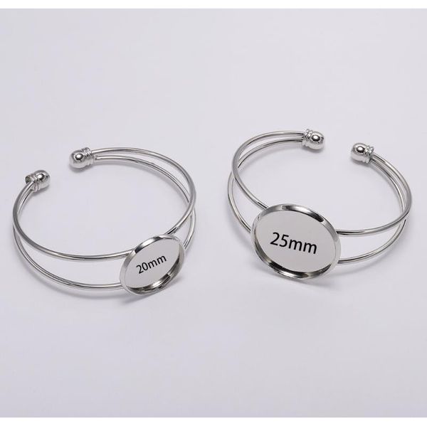 

18 20 25mm gold bangle cabochon base cuff bracelet blank tray bezels setting cabochon supplies for jewelry making finding f wmtgue, Black