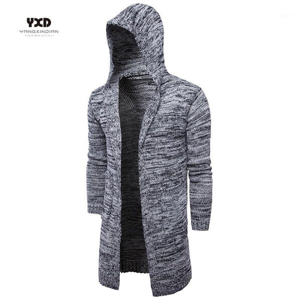 

men's sweaters mens clothes autumn casual slim knitwear hoodie cardigans mans pocket knitted sweater men long cardigan man coat homie o, White;black