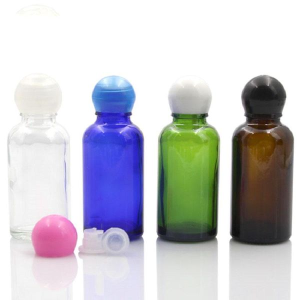 

storage bottles & jars 30ml essence sample sack packaging vial colorful cap emulsion refillable bottle cosmetic containers 30pcs