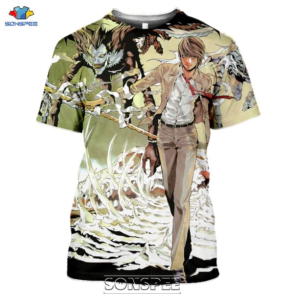

anime death note 3d print shirts funny anime horror men clothing