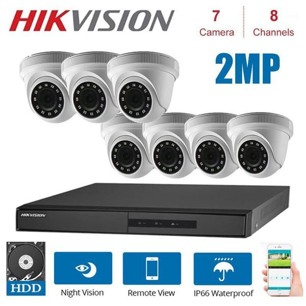 

1080p 8 channels surveillance kits with7 *indoor 2mp 4 in 1 hd camera security night vision cctv security system kits1