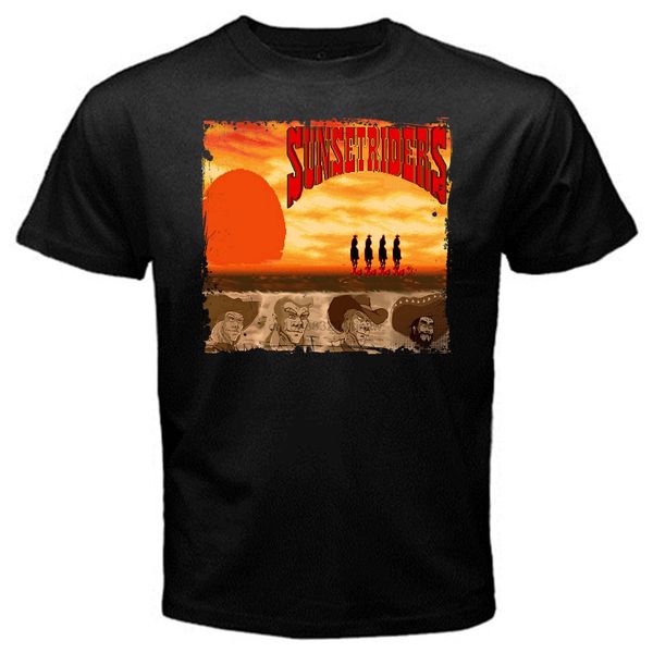 

sunset riders eitghties arcade vintage game retro black basic tee hoodie designers t shirts sweatshirt