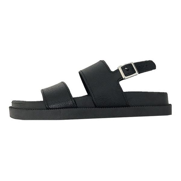 

whoholl 2020 новый fshion лето женщины обувь рим стиль женщины повседневная сандалии сплошной черный пряжка дамы сандалии vintage flats 36-4, Black