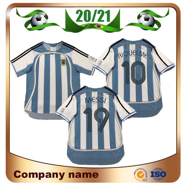 

2006 ретро версия аргентина футбол джерси 06/07 кубок мира # 19 messi # 10 riquelme футбол рубашка # 9 crespo футбол равномерное, Black;yellow