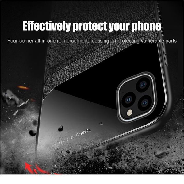 

leather mirror plexiglass case cover for aphone iphone 11 pro max sile shockproof coque for iphone 11 pro phone she bbyddt
