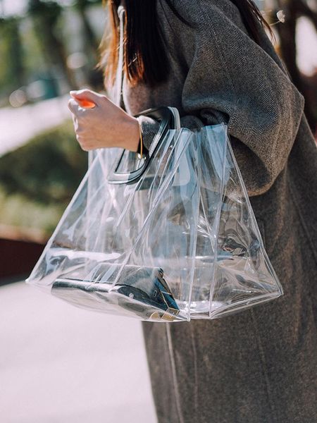 

christmas gift bags with handles favor gift boxes shopping bag 1pcs plastic packaging pvc bag party wedding plastic cand bags