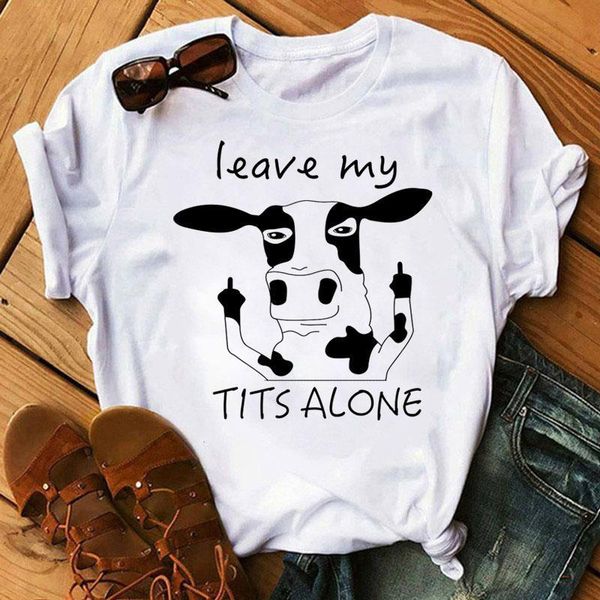 

vegan t-shirt fashion women t shirt cartoon animal printed tee female summer short sleeve t-shirt 90s girls shirt tee cloth, White