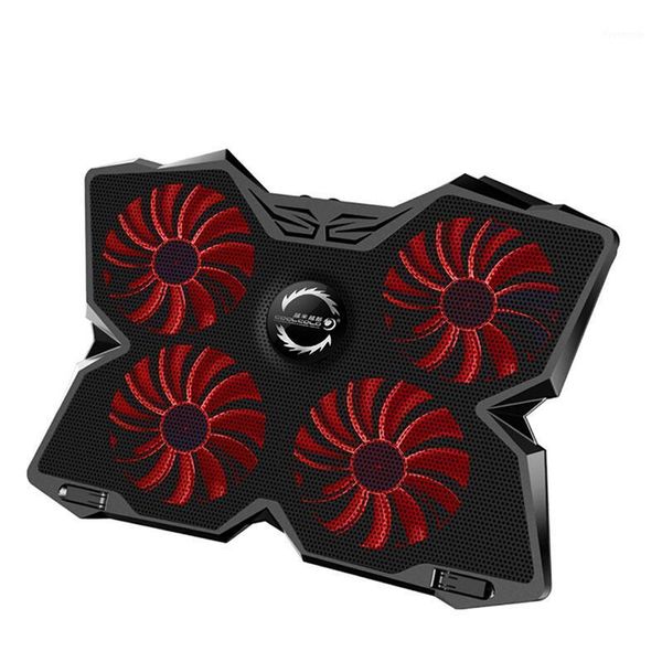 

gaming lapcooler four fan led screen dual usb port lapcooling pad with stand function for 12-17 inch cooler1