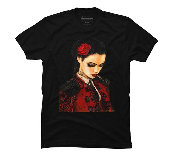 

new summer tee shirt bull fight her men's graphic t shirt - design by humans cool t-shirt sport hooded sweatshirt hoodie