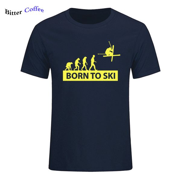 

new funny evolution born to ski tee shirt male unique design sport stylish print t-shirt short sleeve t shirt sport hooded sweatshirt hoodie
