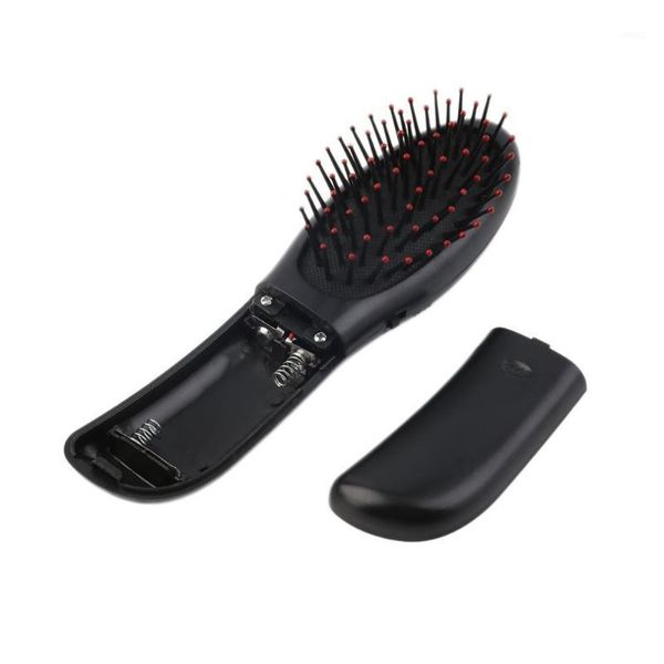

power by battery electric vibrating hair brush comb massager black hair scalp head blood circulation massager comb brush1