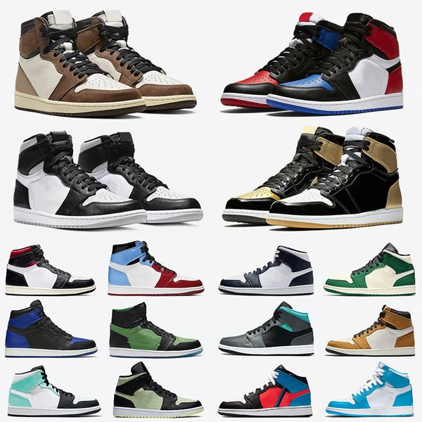

36-46 bred toe jumpman 1 mens basketball shoes shattered backboard unc 1s gold 3 cactus jack banned men women trainers sports sneakers