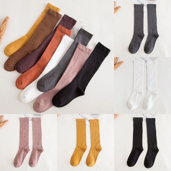

jcv7q solid puzhk color women's high leg and knee ins stockings stockingscombed cottonlong black pile socks stockingsstockings