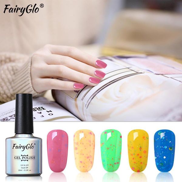 

nail art kits fairyglo 5 pieces/lot cheese candy color gel polish soak off uv led varnish lacquer set for manicure salon