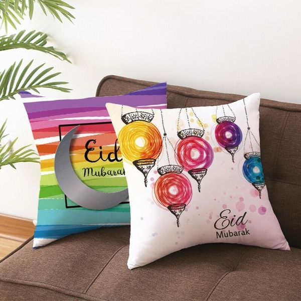 

new islamic eid mubarak throw pillow case ramadan kareem cushion cover sofa decor1