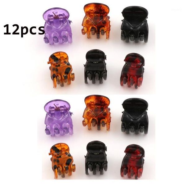 

hair accessories 12pcs /set assorted small clips clamps plastic female mini hairpin clip clamp decor for women gifts1, Slivery;white