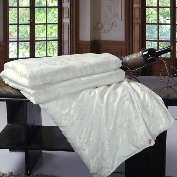 

comforters & sets 100% silk comforter/blanket/quilt/duvet for summer&winter king queen twin size handmade bedding white/pink color down comf