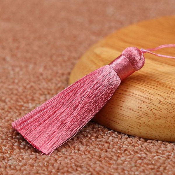 

1pcs 8cm long multicolors cotton silk tassels charms pendants fit bag car decoration satin tassels cords for diy jewelry making h jllhhi