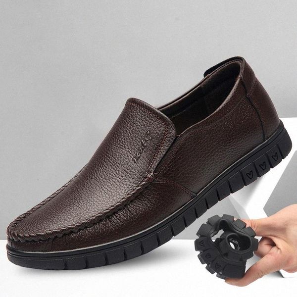 

men casual shoes genuine leather flats shoes moccasins soft breathable men loafers oxfords soft soles driving shoes size 37-46 #y74x