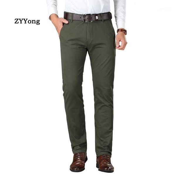 

men's pants mens suit stretch comfortable cotton office straight business casual plus size 42 44 46 black trousers1