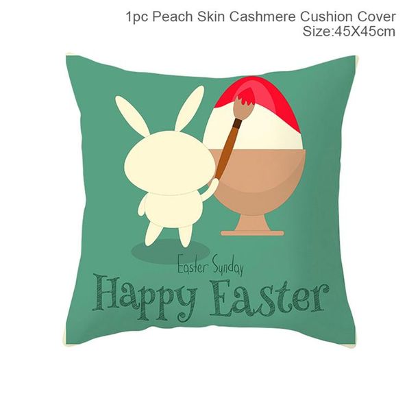

fengrise 45x45cm яйцо easter подушка обложка пасха украшение для дома диван декора пасхи партии наволочка товары sqcuut bbgargden
