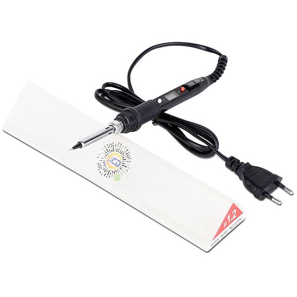 

jcd new 220v 110v electric soldering iron lcd adjustable temperature 80w solder welding rework solder irons ceramic heat