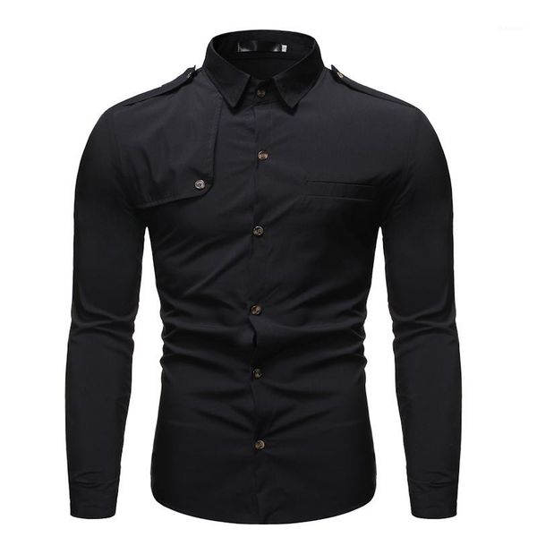 

black mens long sleeve shirt autumn new fashion casual shirt men white wine red shirts 2020 camisa masculina1, White;black