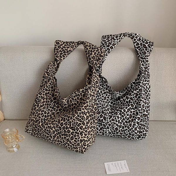 

shoulder bags 2021 women's fashion luxury leopard print canvas bag large capacity handbag tote
