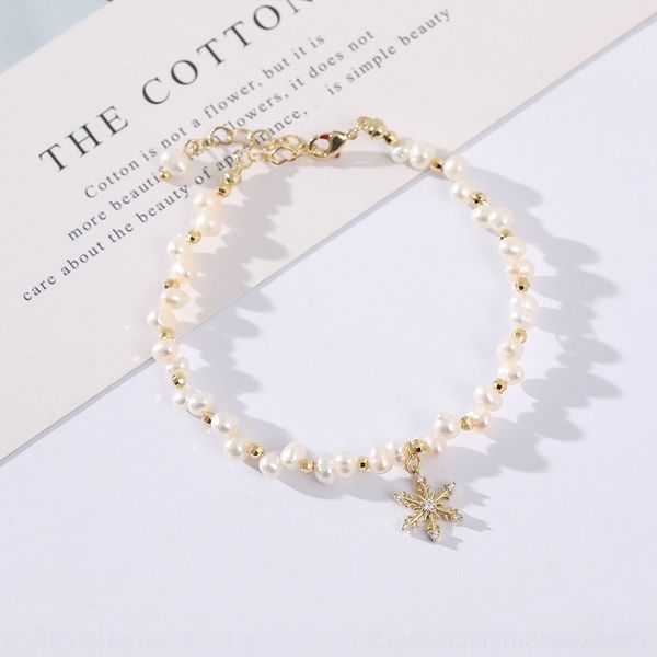 

gvyjw light pearl gift simple full freshwater bracelet weiyi french pearl bracelet women's for girlfriend fkewa, Golden;silver
