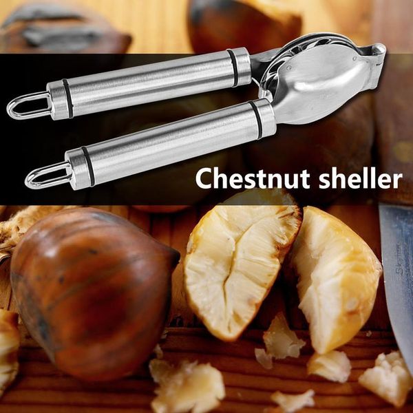 

20x6cm nutcracker sheller portable stainless steel chestnut opener cutter gadgets household kitchen tool accessory 20x6cm bbyjkt