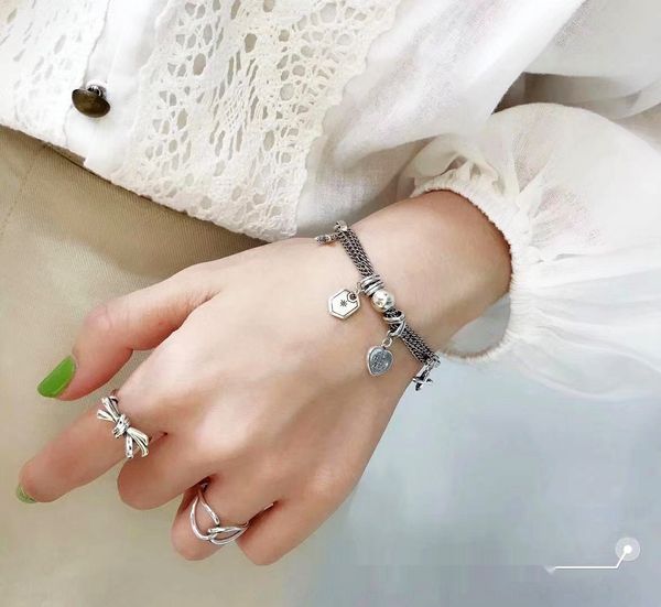 

yamamoto silver october new hand diy diy accessories accessoriescross letter bracelet korean version pearl peach heart accessories bracelet, Golden;silver