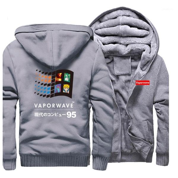 

2019 men popular raglan hooded hoodie vaporwave vintage retro japanese anime aesthetic printed autumn winter fleece sweatshirts1, Black