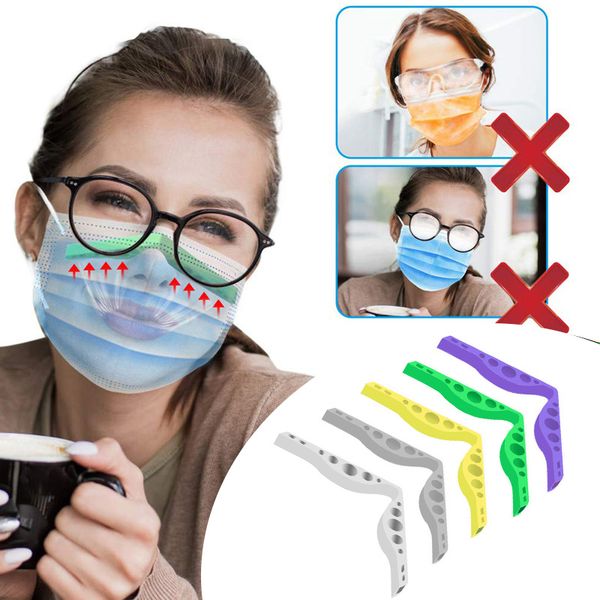 

5шт силикон anti-запотевания многоразового мост модного носа fixed очки кронштейн